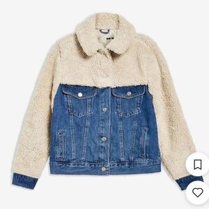 Topshop teddy denim jacket